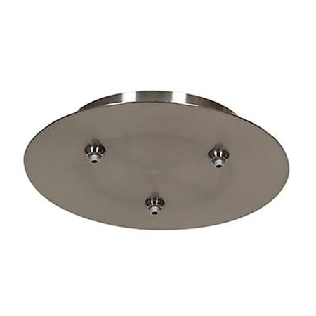 Splashofflash Three Light Canopy- Brushed Steel Finish SP2744484